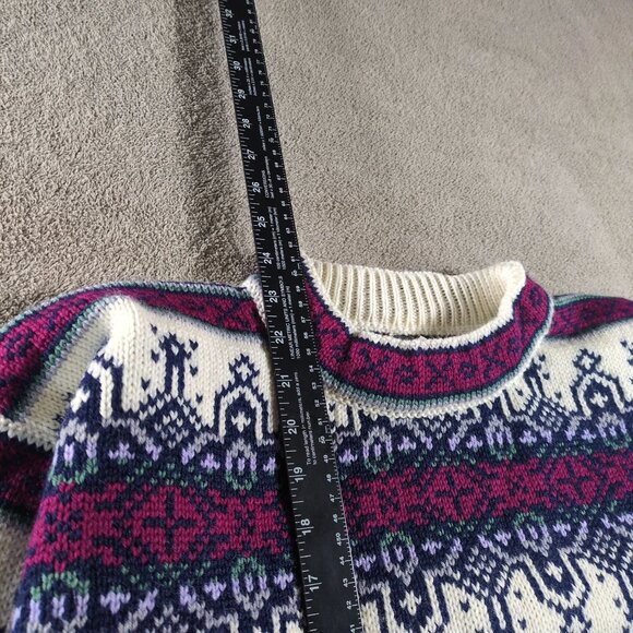 Dale of Norway Small Vintage Nordic Fair Isle Wool Sweater Holiday Skiing - Picture 5 of 8